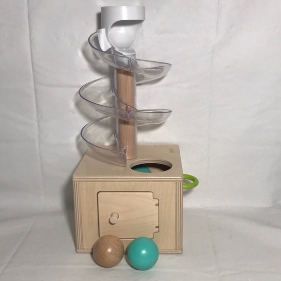 lovevery Other - Lovevery Slide and Seek Ball Run Wooden Toy